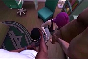 Caught thieving shemales get hard sex with black studs