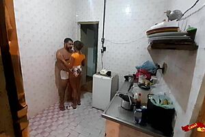 Straight gay sex with stepdaughter in the kitchen