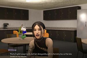 Bound: A sensual anime visual novel with a walkthrough of the game on a PC