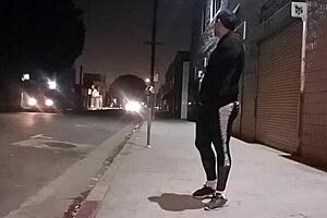 Gay Latino with a nice ass offering anal sex on the street