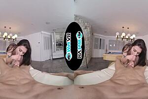 April Valentino's wet and wild VR porn experience on the pool table