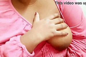 Beautiful Sri Lankan teacher with large breasts in a hot scene
