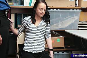 Kylie Martin, the office girl with small bosom gets into a steamy affair with a black police officer