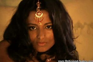 Beautiful brunette in an erotic solo performance