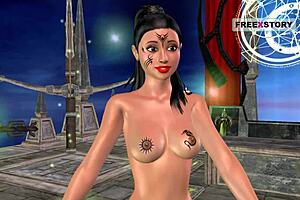 3D animated hentai featuring Indian girl's naughty solo play