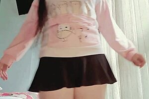 Petite teen Hana Lily's tight pussy and big ass