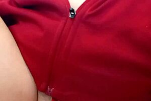 Natural tits and pissing fetish action in a homemade video