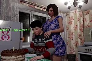 3D cartoon shemales get pregnant and fuck in this game