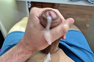 Beautiful young bisexuals enjoy sloppy handjobs and cumshots