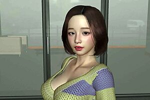 A perfect doll in a hentai 3D game