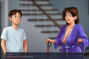 3D animated MILF stepmother gives a sensual massage with oil
