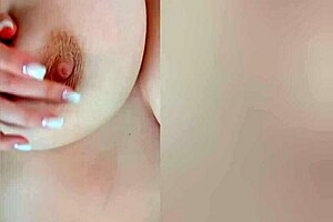 Petite teen's solo play with bouncing boobs and nipples