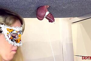 Kinky stepsister's playtime with milking board and objects