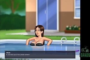 Jenny's pool party turns into a wild summer fuckfest