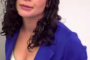 Beautiful real estate agent gets a hard cock as part of the closing documents