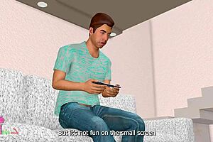 3D animated Indian porn film with mother-in-law and teacher characters