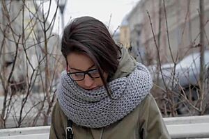 Amateur teen in glasses gets hardcore sex with mature woman