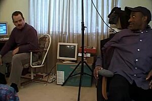 Big black mamoo in hot interracial scene