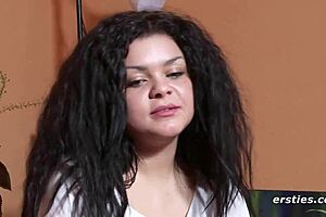 Solo masturbation journey of a passionate German-Brazilian beauty