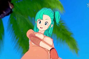 Bulma caught masturbating in Kame House in Dragon Ball