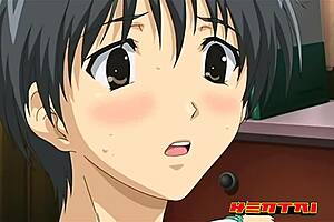 Step-sister and step-brother caught in the act in this hentai video