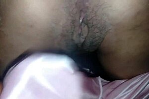 A big cock fuck a bent over brunette MILF's pussy until the man cums on her clit
