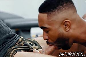 Remy Cruze, a black cock enthusiast, gets to experience the thrill of a white hunk’s big dick