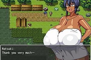 3D hentai game featuring tanned girl Natsuki's solo play