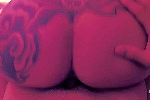 Big cocked stud slams Latina tatuada's ass and face hard