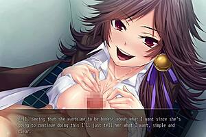 Beautiful commanders in sexy scenes in the bathroom in this porn game