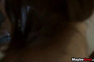 Nerdy teen Cara Swank tries out anal sex in public and in front of the camera