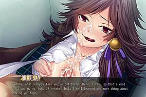 Beautiful commanders in sexy scenes in the bathroom in this porn game