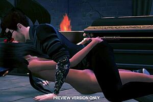 3D hentai preview: Masquerade night with pussy licking and banging