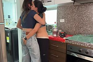 My friend's husband satisfies me with hot lesbian sex