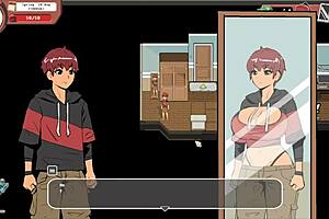 Public self-pleasure at the gym in taboo hentai game