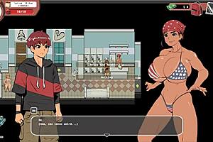 Public self-pleasure at the gym in taboo hentai game