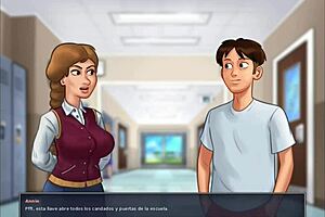 Animated game with a hot and curvy girl called Summertime Saga