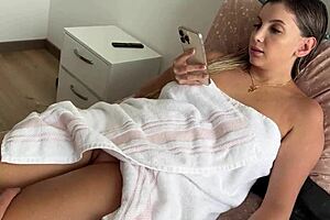 Horny step dad catches step daughter in the shower