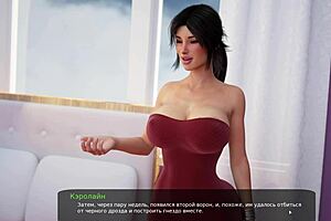Beautiful woman in cartoon porn game MILFy City Part 29