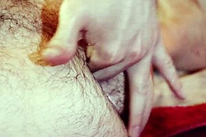 Finger fucking and toy play with a hairy gay amateur