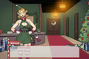 Steamy Christmas hentai game with big tits and huge cock