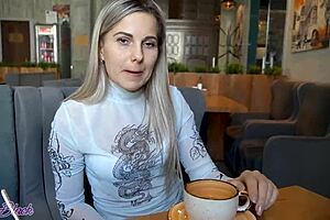 Letty Black's public vibrator experiment in a busy cafe