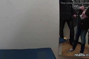 Czech kitten's mall striptease leads to hardcore POV action