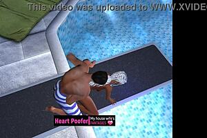 Erotic video of a woman taken at a public swimming pool's diving board