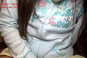 Pretty amateur Asian's embarrassing solo play with diaper soiled urine