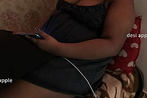 Beautiful Indian woman with large breasts in hot scene