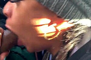 Beautiful female snowboarder gives the best blow job