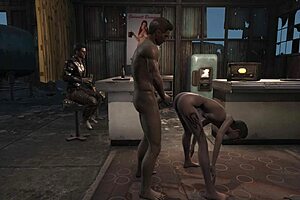 The atoms' cat training in Fallout 4 porn game