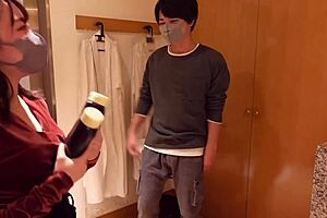 Real Japanese couple enjoys slippery sex in shower