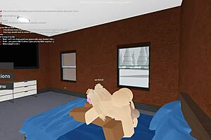 Roblox porn with a hot blonde babe and a big BBC